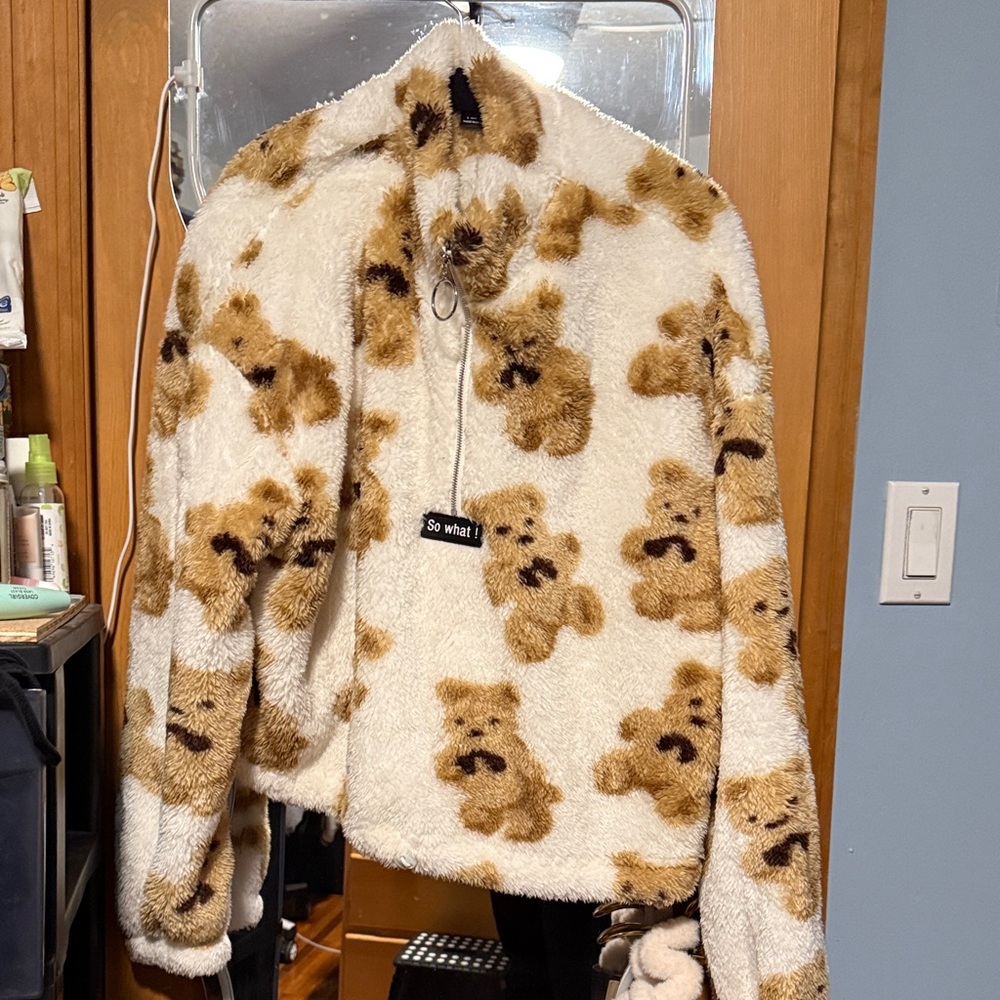 Womens Fuzzy Bear Jacket